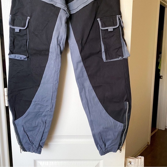 I.AM.GIA Pant Frances Cargo Pockets Removable Shorts Zipper Baggy Black S GUC - Picture 5 of 13